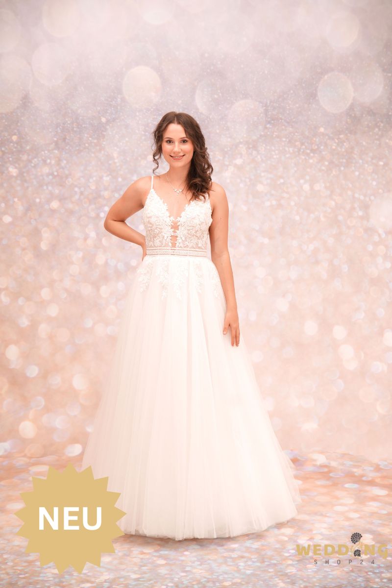 Brautkleid Vicky mit Spitze, Tüll und Glitzer