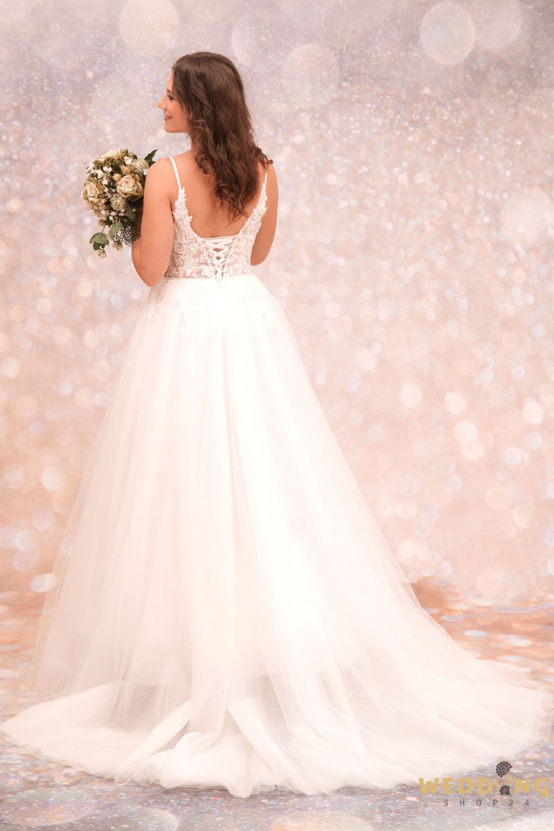 Brautkleid Vicky mit Spitze, Tüll und Glitzer