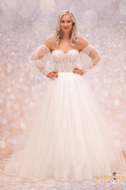 Luxus-Brautkleid Vienna mit abnehmbaren Ärmeln