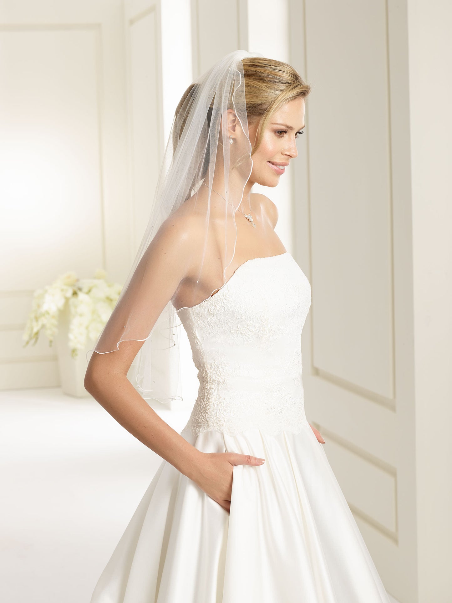 Schleier Sophia 80 cm bis 220 cm mit Strass