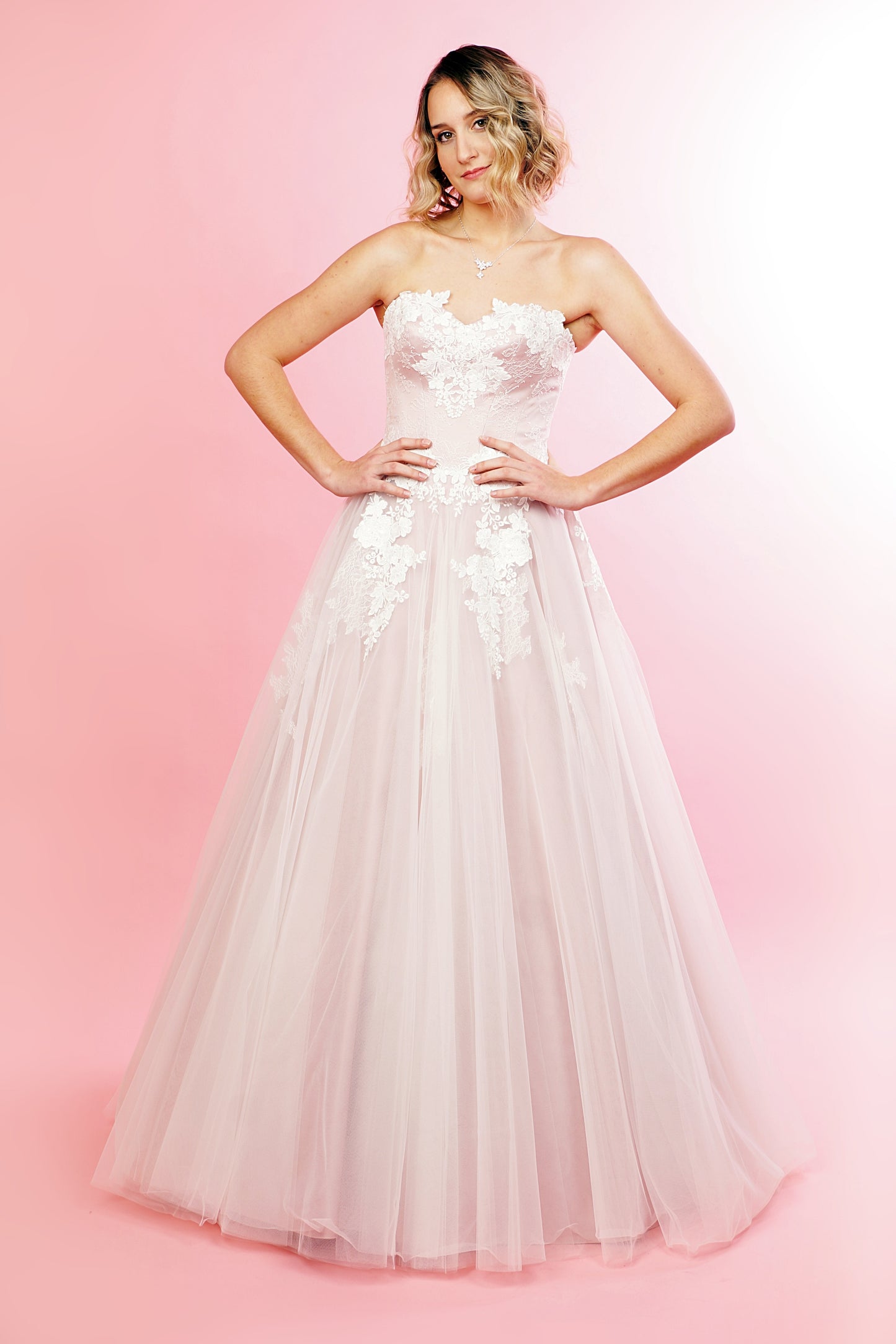 Brautkleid PRINZESSIN DIANA rosé