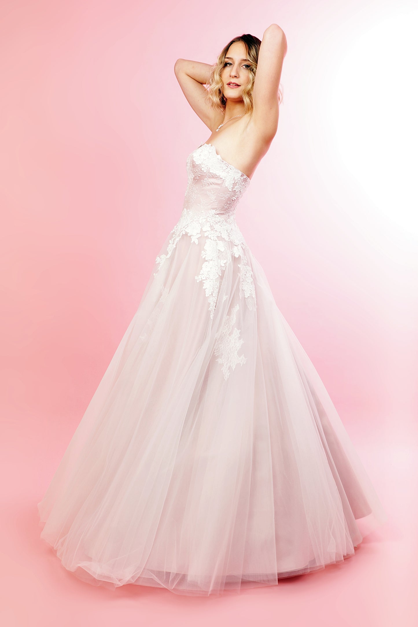 Brautkleid PRINZESSIN DIANA rosé